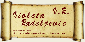 Violeta Radeljević vizit kartica